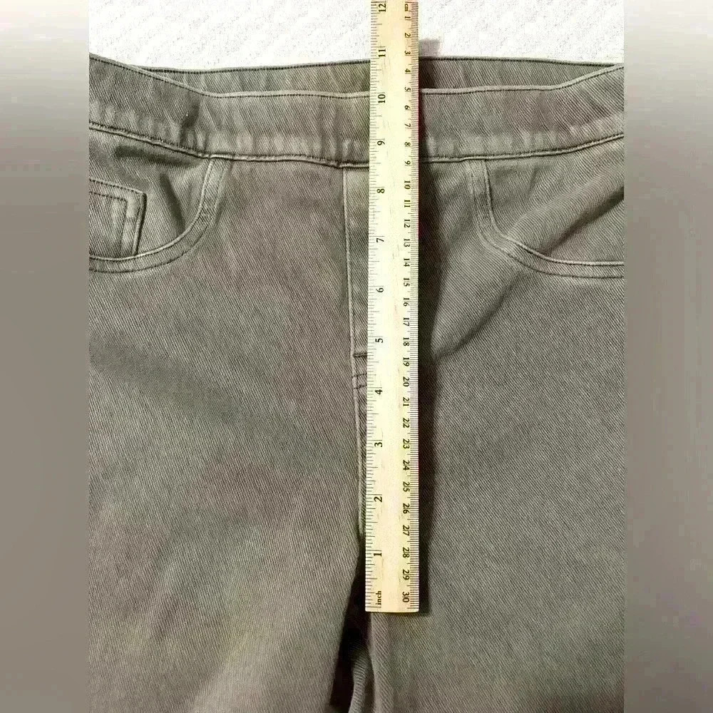 Spanx Gray Denim Pull On Jeans Control Top Shaping Jeggings Size Medium - Picture 6 of 7